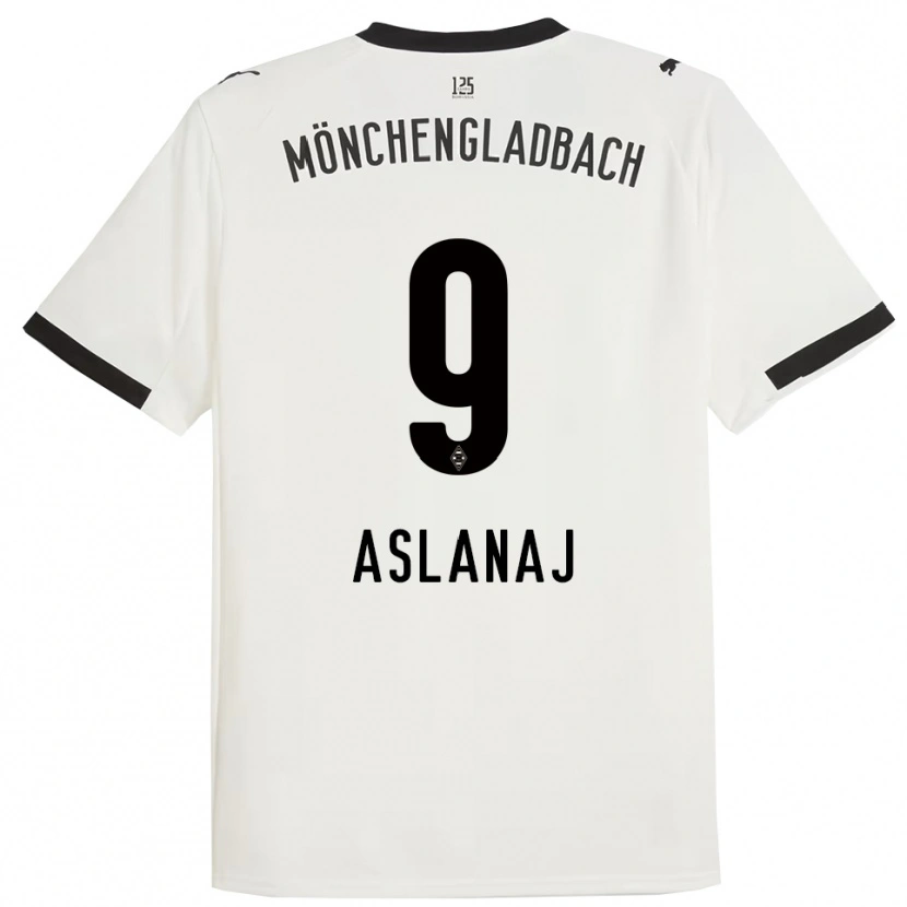 DanxenレディースFlaka Aslanaj#9ホワイト ブラックホームシャツ2025/26ジャージーユニフォーム