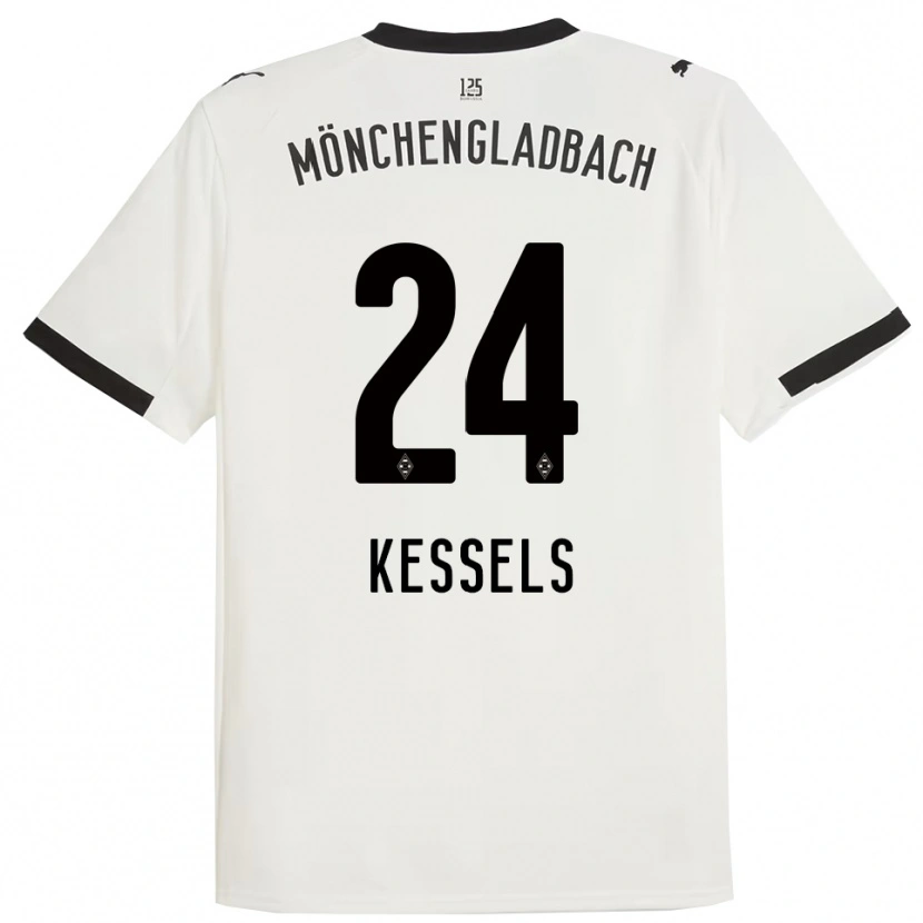 Danxenレディースイムケ・ウィルク・ケッセルズ#24ホワイト ブラックホームシャツ2025/26ジャージーユニフォーム