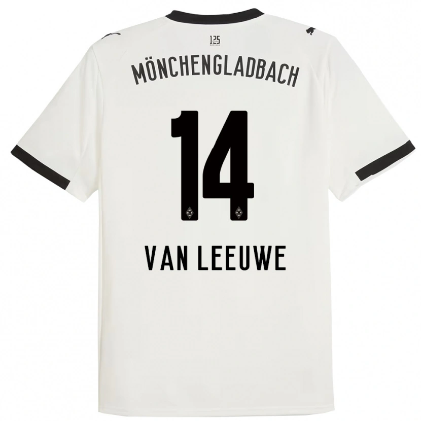 DanxenレディースKyra Van Leeuwe#14ホワイト ブラックホームシャツ2025/26ジャージーユニフォーム