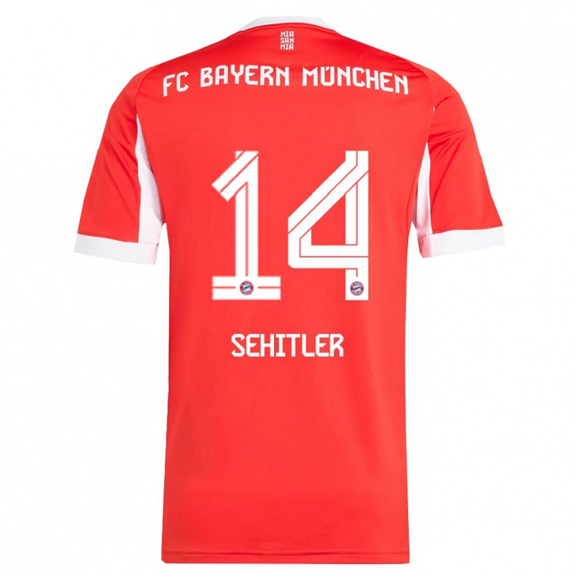 DanxenレディースAlara Şehitler#14レッド ホワイトホームシャツ2025/26ジャージーユニフォーム