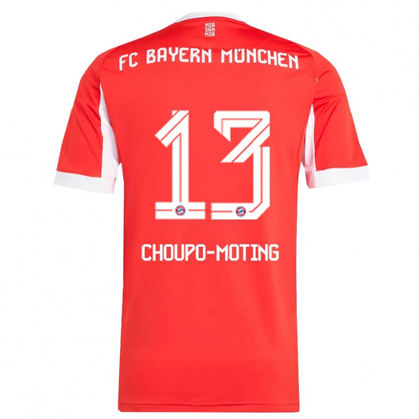 Danxenレディースエリック・マキシム・シュポ＝モティング#13レッド ホワイトホームシャツ2025/26ジャージーユニフォーム