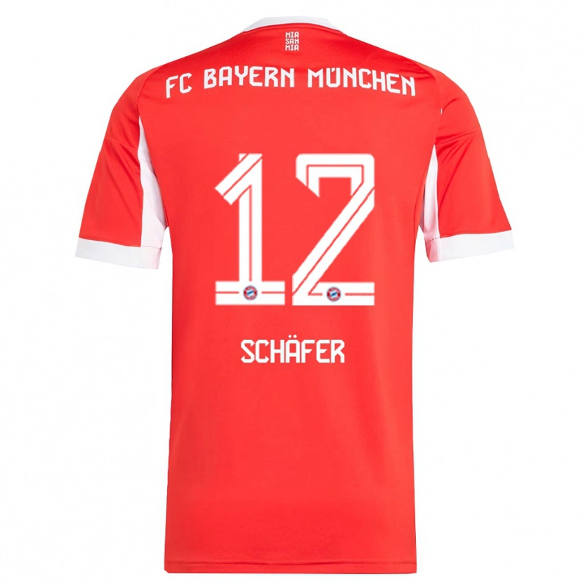Danxenレディースルイス・シェーファー#12レッド ホワイトホームシャツ2025/26ジャージーユニフォーム