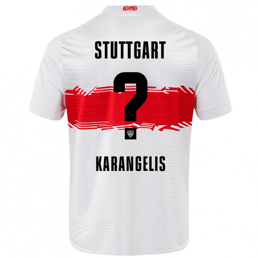 DanxenレディースKonstantinos Karangelis#0ホワイト レッドホームシャツ2025/26ジャージーユニフォーム