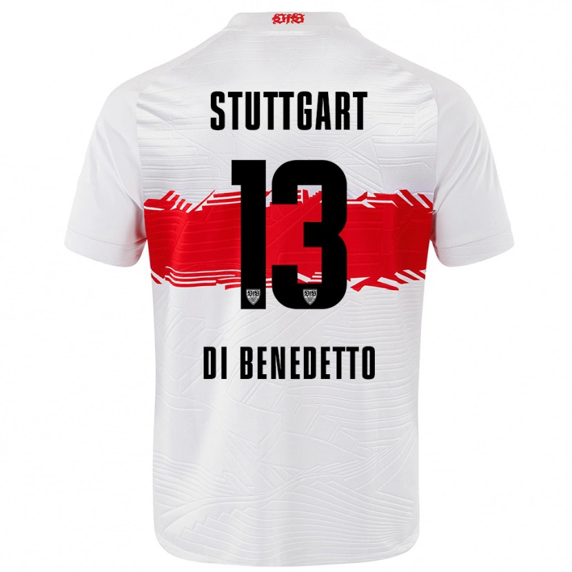 DanxenレディースMassimo Di Benedetto#13ホワイト レッドホームシャツ2025/26ジャージーユニフォーム