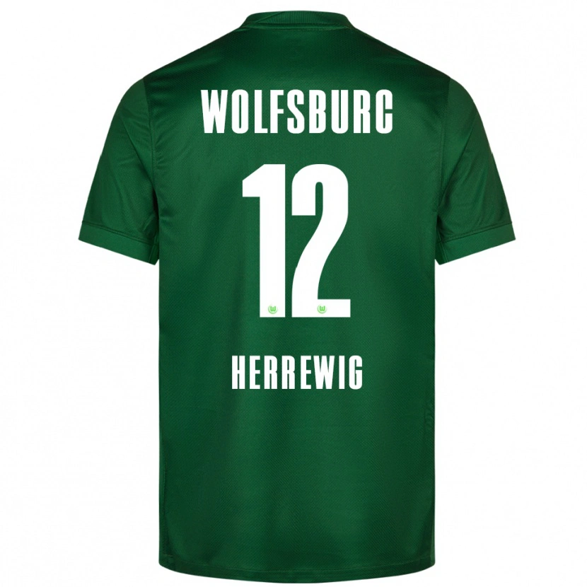 DanxenレディースMax Herrewig#12グリーン ホワイトホームシャツ2025/26ジャージーユニフォーム
