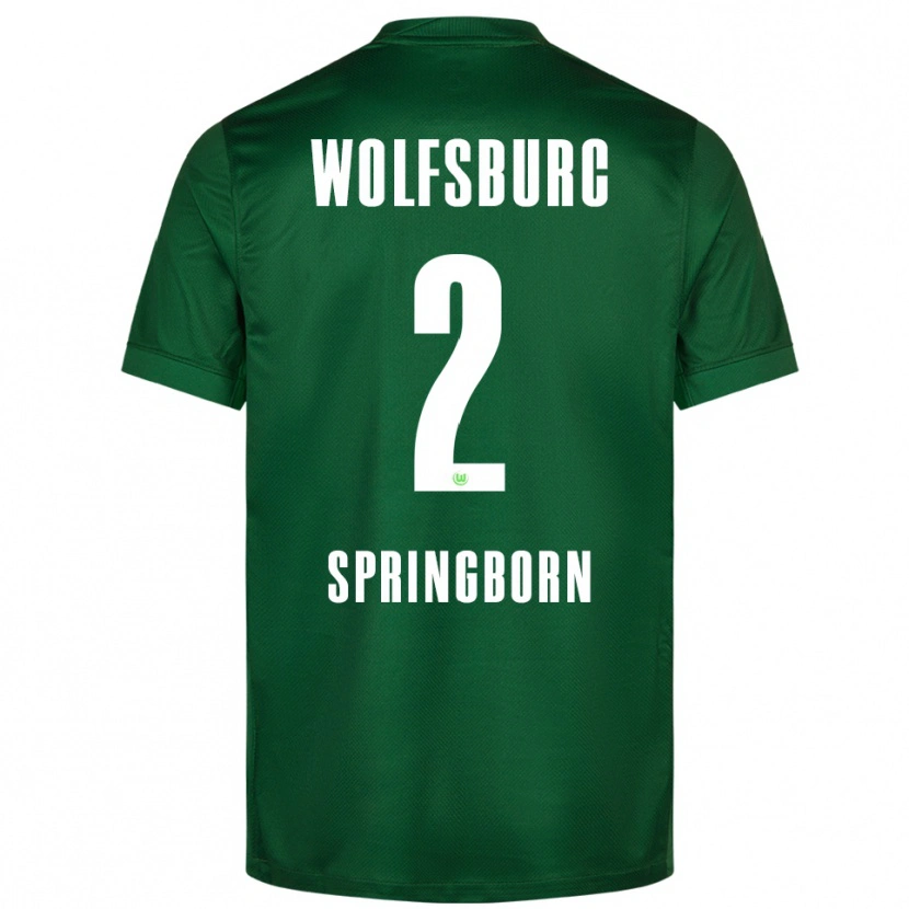 DanxenレディースNoah Springborn#2グリーン ホワイトホームシャツ2025/26ジャージーユニフォーム
