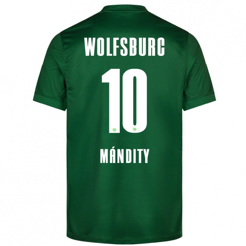DanxenレディースMárkó Mándity#10グリーン ホワイトホームシャツ2025/26ジャージーユニフォーム