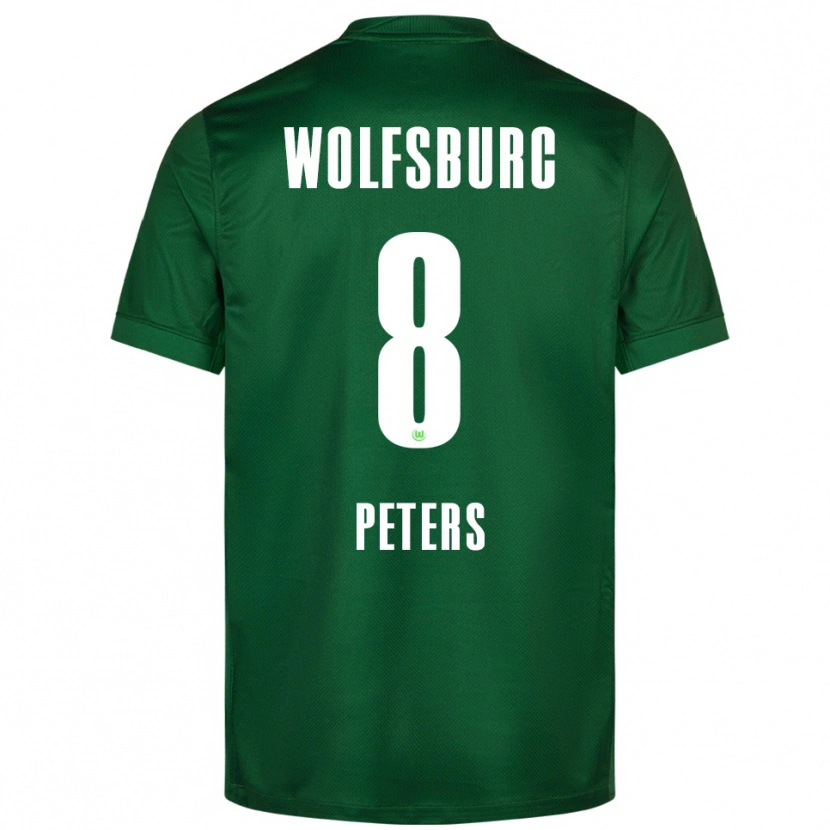 DanxenレディースBent Peters#8グリーン ホワイトホームシャツ2025/26ジャージーユニフォーム