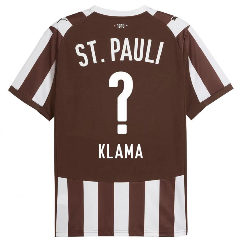 DanxenレディースMatthias Klama#0コーヒー ホワイトホームシャツ2025/26ジャージーユニフォーム