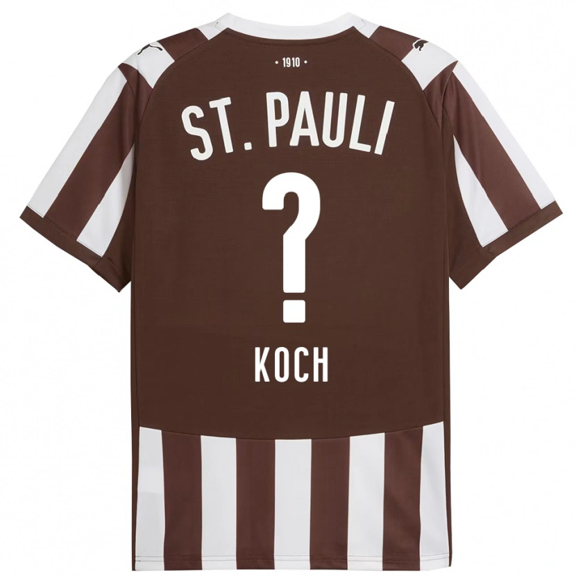 DanxenレディースPhilip Koch#0コーヒー ホワイトホームシャツ2025/26ジャージーユニフォーム