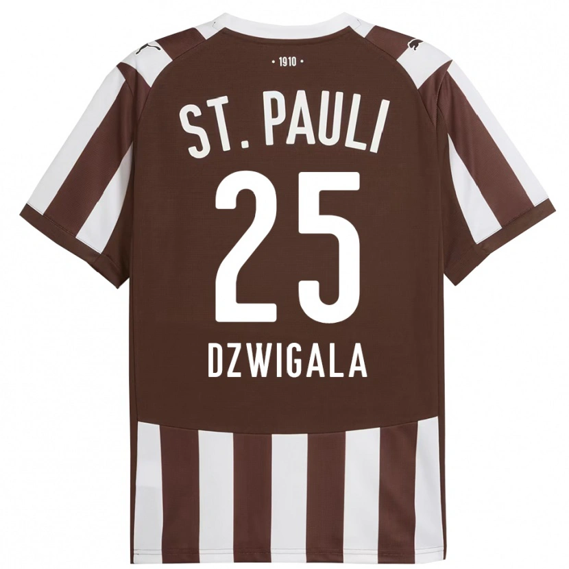 Danxenレディースアダム・ジビガワ#25コーヒー ホワイトホームシャツ2025/26ジャージーユニフォーム