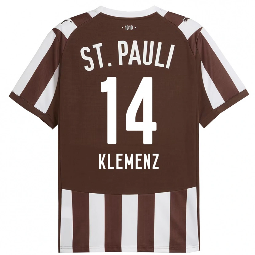 DanxenレディースJulian Klemenz#14コーヒー ホワイトホームシャツ2025/26ジャージーユニフォーム