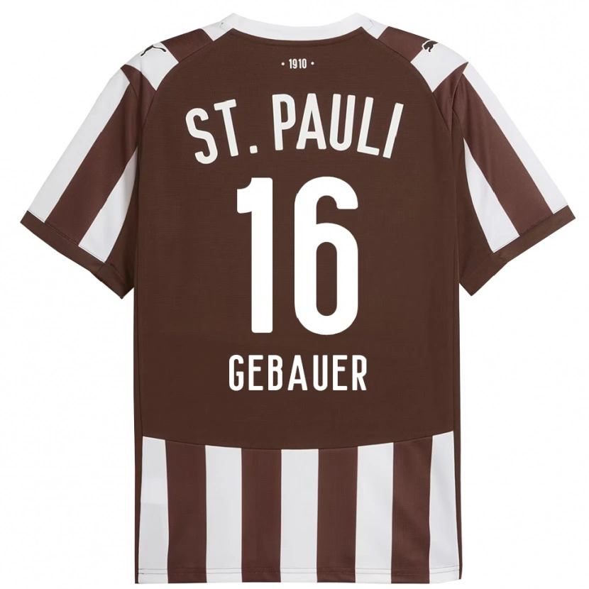 DanxenレディースFlorian Gebauer#16コーヒー ホワイトホームシャツ2025/26ジャージーユニフォーム