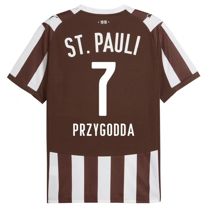 DanxenレディースClaudio Fabrizio Gonzalez Przygodda#7コーヒー ホワイトホームシャツ2025/26ジャージーユニフォーム