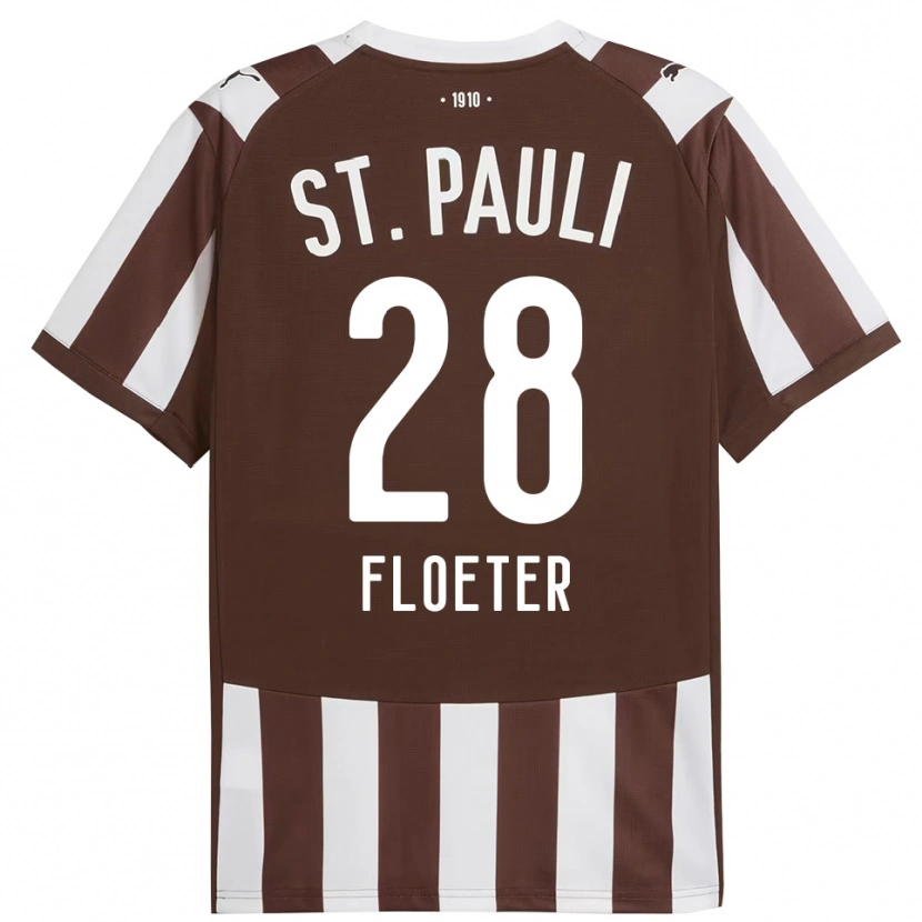 DanxenレディースJoline Floeter#28コーヒー ホワイトホームシャツ2025/26ジャージーユニフォーム