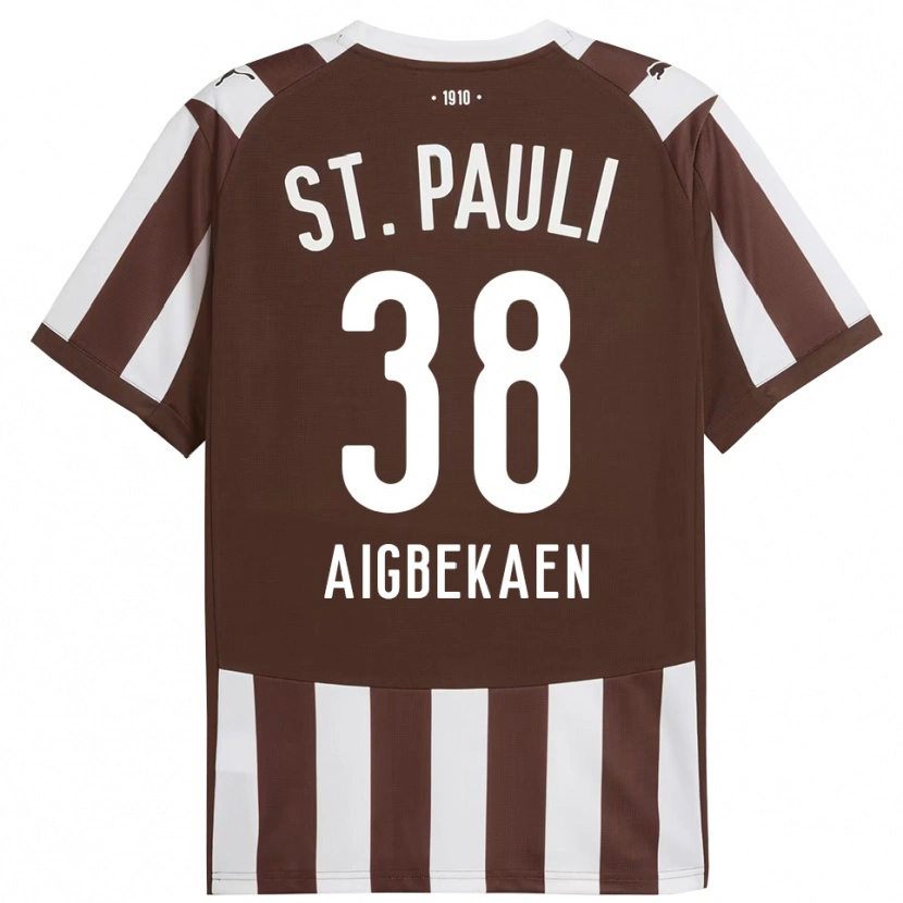 DanxenレディースRomeo Aigbekaen#38コーヒー ホワイトホームシャツ2025/26ジャージーユニフォーム