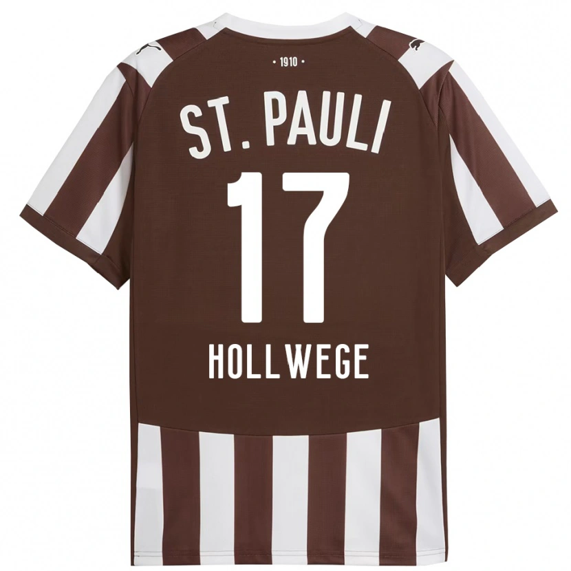 DanxenレディースJonah Hollwege#17コーヒー ホワイトホームシャツ2025/26ジャージーユニフォーム