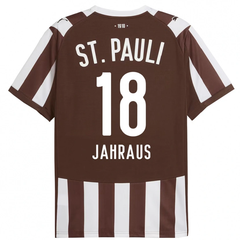 DanxenレディースLuis Jahraus#18コーヒー ホワイトホームシャツ2025/26ジャージーユニフォーム