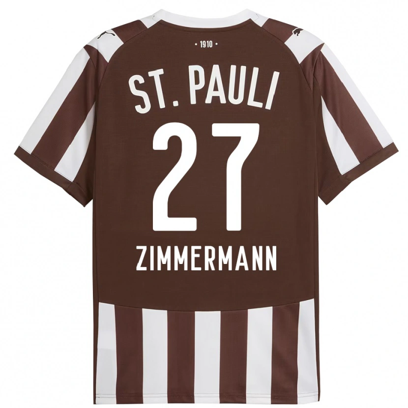 DanxenレディースTara Zimmermann#27コーヒー ホワイトホームシャツ2025/26ジャージーユニフォーム