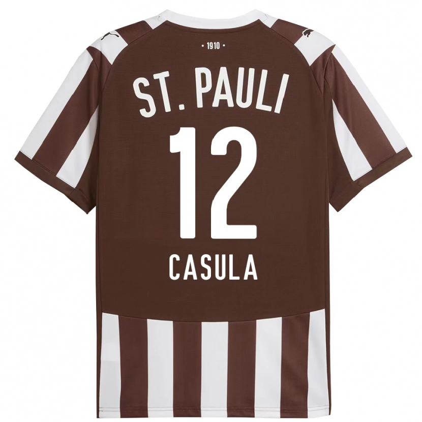 DanxenレディースDavid Casula#12コーヒー ホワイトホームシャツ2025/26ジャージーユニフォーム