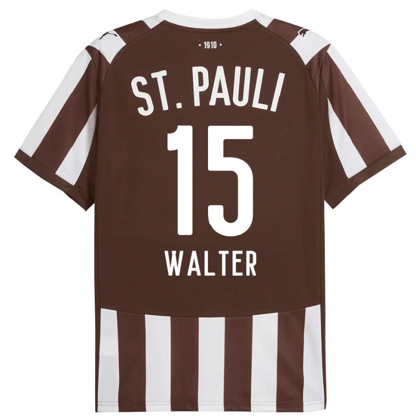 DanxenレディースMarcel Walter#15コーヒー ホワイトホームシャツ2025/26ジャージーユニフォーム