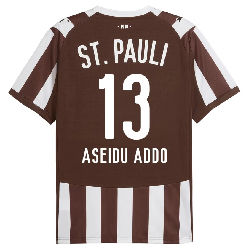 DanxenレディースJoel Aseidu Addo#13コーヒー ホワイトホームシャツ2025/26ジャージーユニフォーム