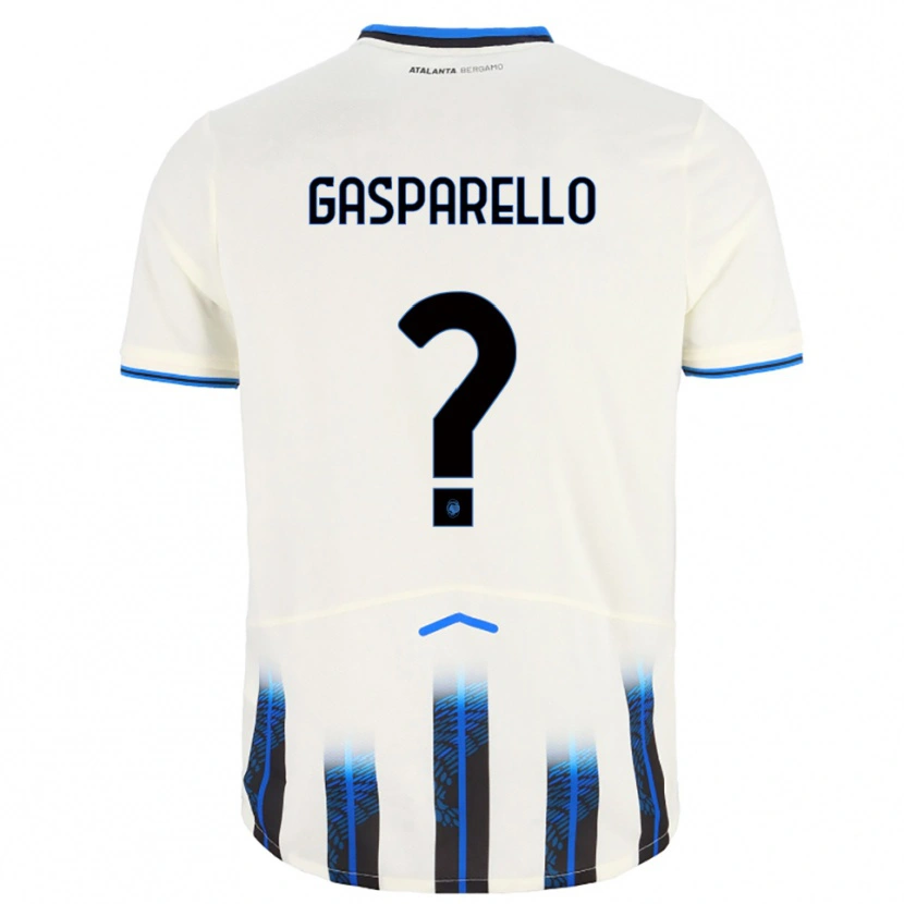 DanxenレディースFrancesco Gasparello#0ホワイト ブルーアウェイシャツ2025/26ジャージーユニフォーム