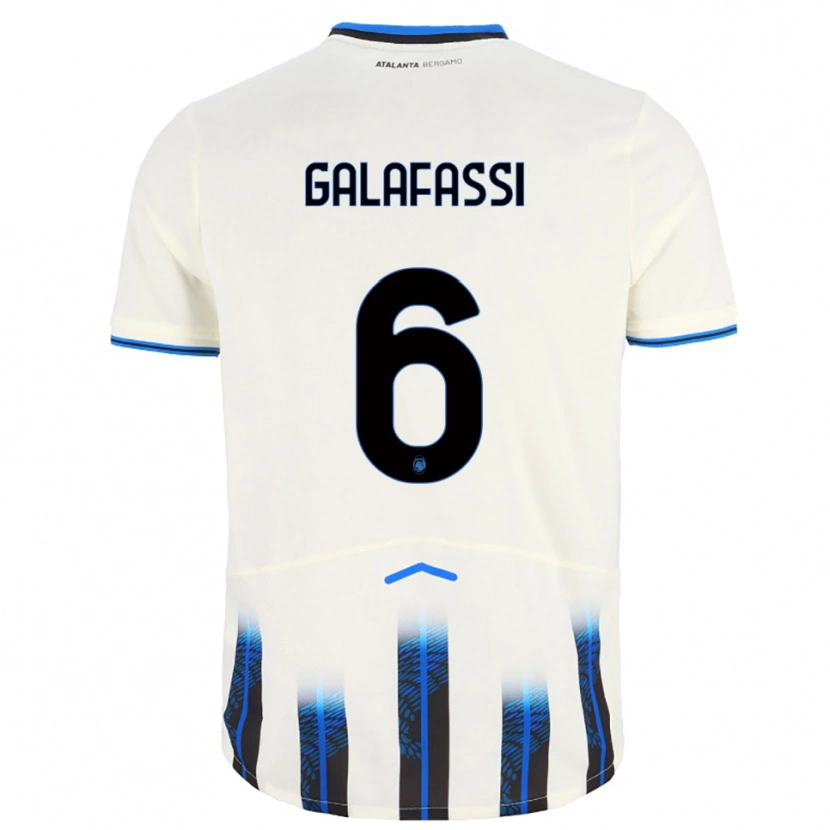 DanxenレディースFilippo Galafassi#6ホワイト ブルーアウェイシャツ2025/26ジャージーユニフォーム