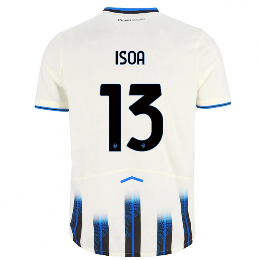 DanxenレディースIsaac Isoa#13ホワイト ブルーアウェイシャツ2025/26ジャージーユニフォーム