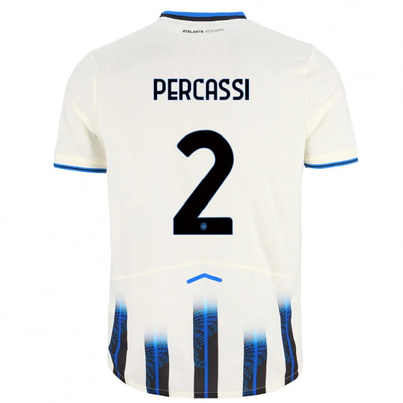 DanxenレディースGiovanni Percassi#2ホワイト ブルーアウェイシャツ2025/26ジャージーユニフォーム