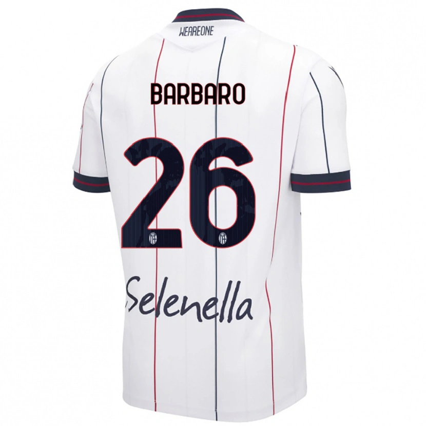 DanxenレディースElia Barbaro#26ホワイト ロイヤルブルーアウェイシャツ2025/26ジャージーユニフォーム