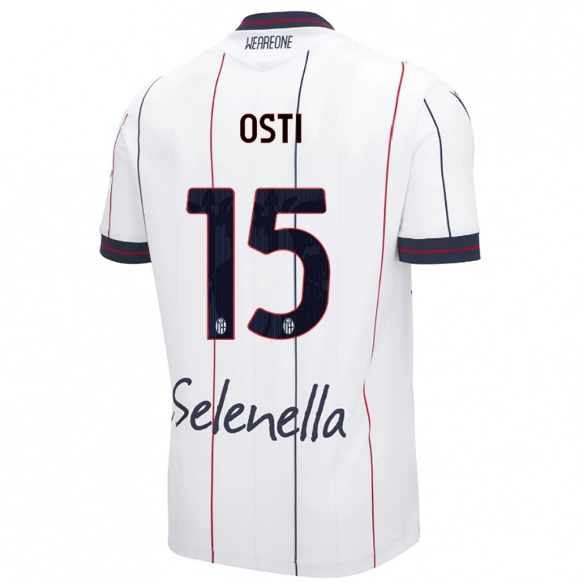 DanxenレディースGabriele Osti#15ホワイト ロイヤルブルーアウェイシャツ2025/26ジャージーユニフォーム