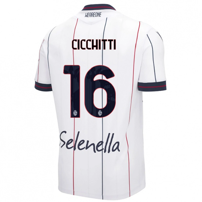 DanxenレディースSebastiano Cicchitti#16ホワイト ロイヤルブルーアウェイシャツ2025/26ジャージーユニフォーム