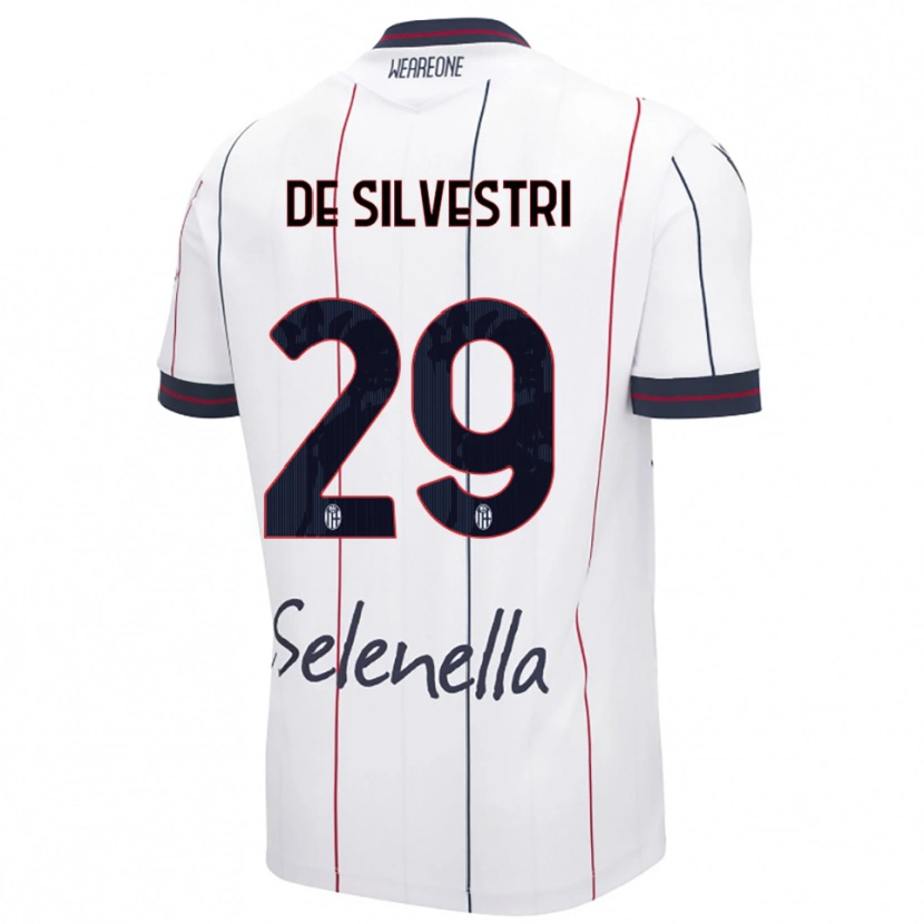 Danxenレディースロレンツォ・デ・シルヴェストリ#29ホワイト ロイヤルブルーアウェイシャツ2025/26ジャージーユニフォーム