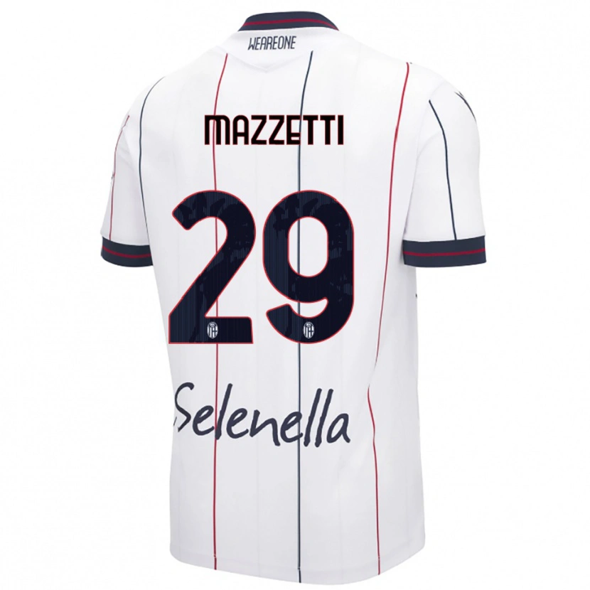 DanxenレディースGabriele Mazzetti#29ホワイト ロイヤルブルーアウェイシャツ2025/26ジャージーユニフォーム
