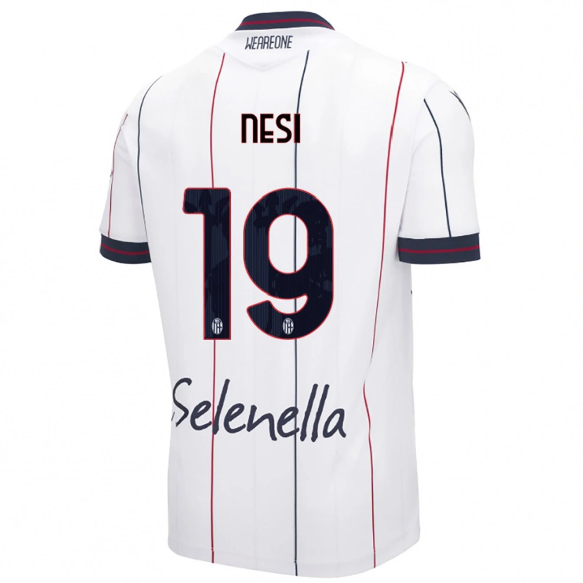 DanxenレディースLuca Nesi#19ホワイト ロイヤルブルーアウェイシャツ2025/26ジャージーユニフォーム