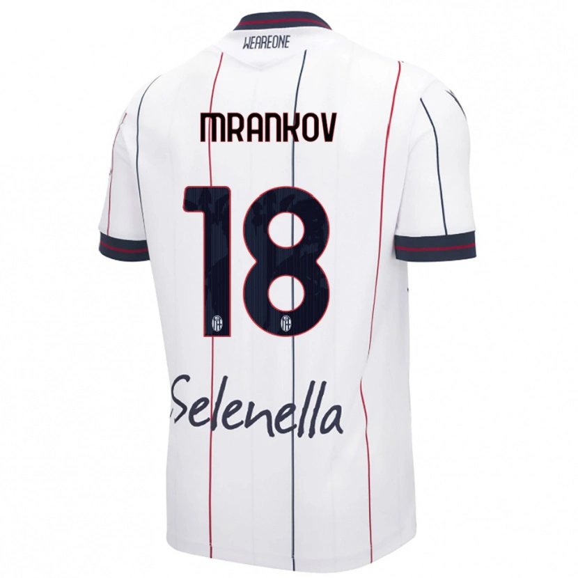 DanxenレディースDimitar Mrankov#18ホワイト ロイヤルブルーアウェイシャツ2025/26ジャージーユニフォーム