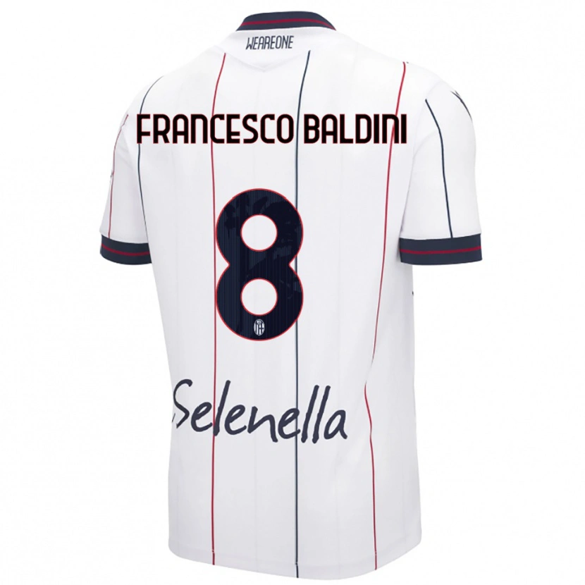 Danxenレディースジョバンニ・フランチェスコ・バルディーニ#8ホワイト ロイヤルブルーアウェイシャツ2025/26ジャージーユニフォーム