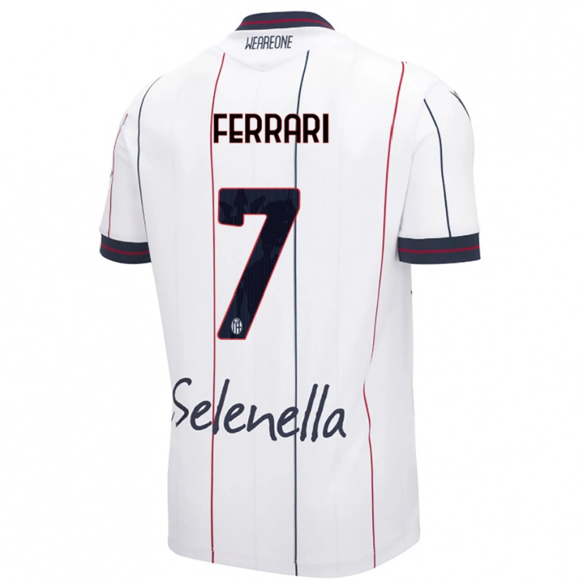 DanxenレディースFlavio Ferrari#7ホワイト ロイヤルブルーアウェイシャツ2025/26ジャージーユニフォーム