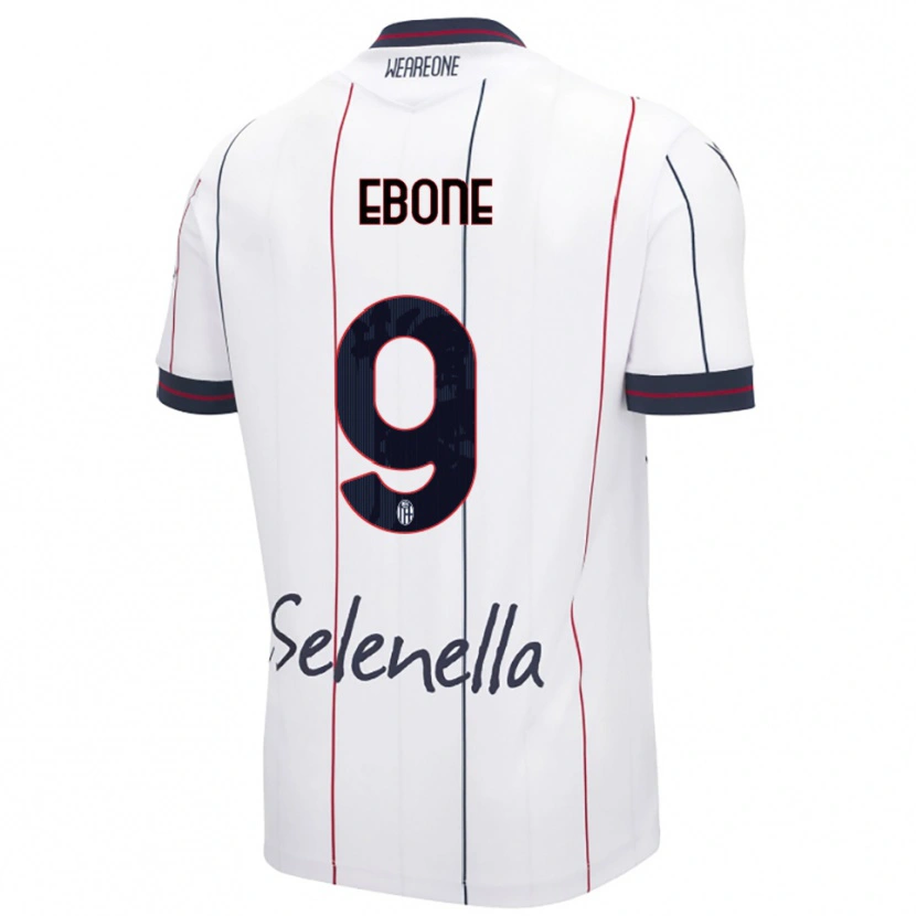 DanxenレディースTommaso Ebone#9ホワイト ロイヤルブルーアウェイシャツ2025/26ジャージーユニフォーム