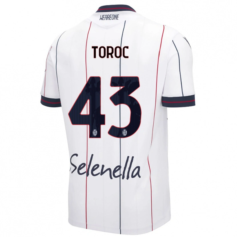 DanxenレディースAndrei Toroc#43ホワイト ロイヤルブルーアウェイシャツ2025/26ジャージーユニフォーム