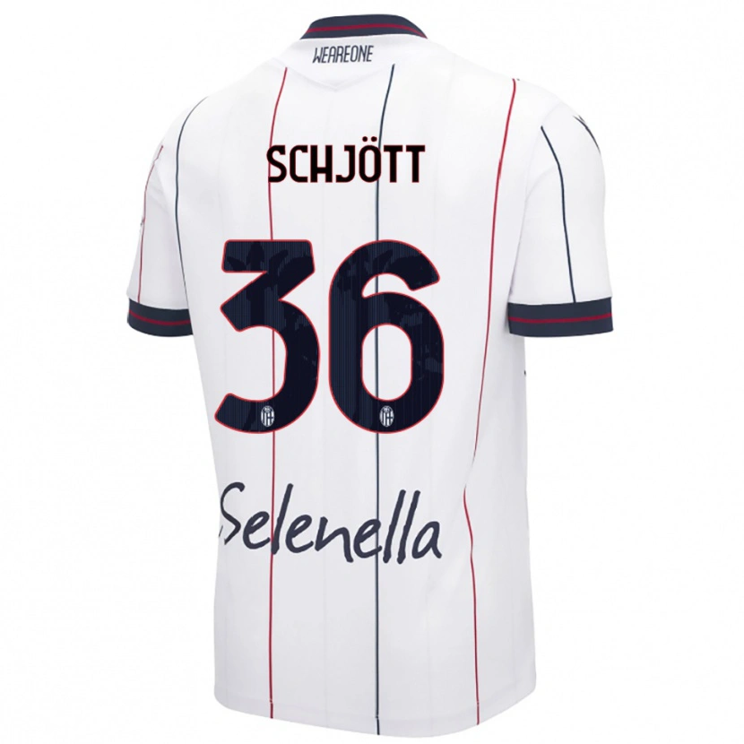 DanxenレディースGustav Schjött#36ホワイト ロイヤルブルーアウェイシャツ2025/26ジャージーユニフォーム