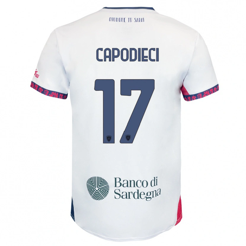 DanxenレディースLoris Capodieci#17ホワイト ネイビー レッドアウェイシャツ2025/26ジャージーユニフォーム