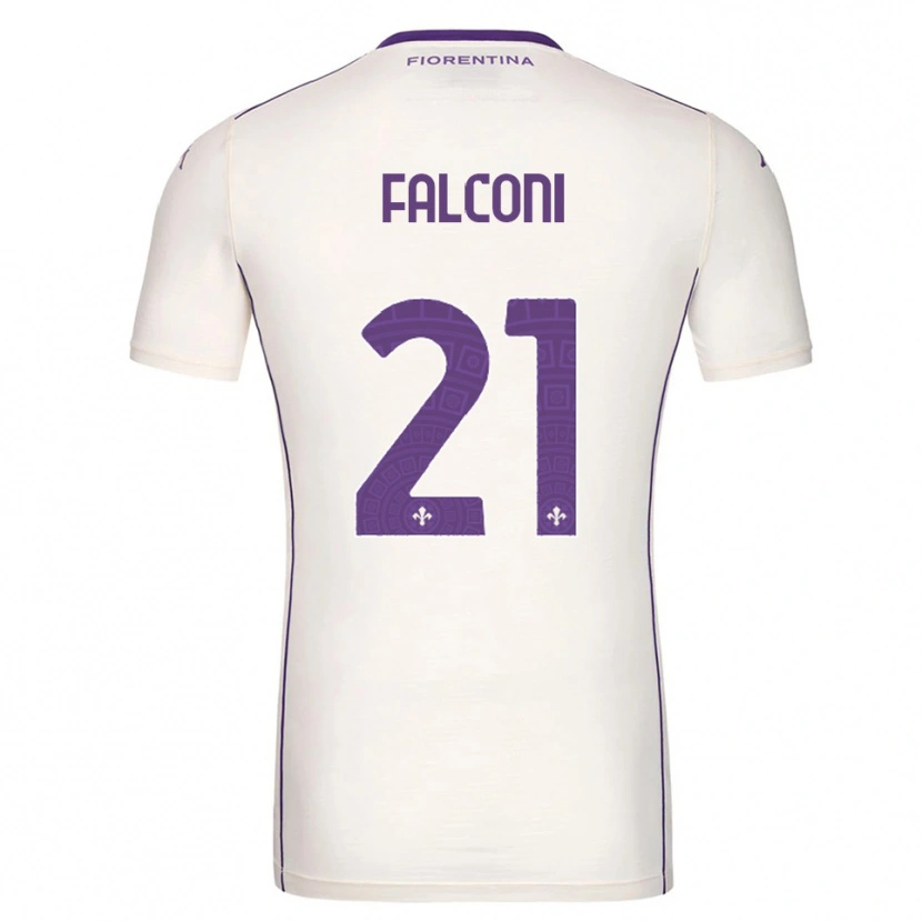 DanxenレディースNiccolo Falconi#21ホワイト パープル レッドアウェイシャツ2025/26ジャージーユニフォーム