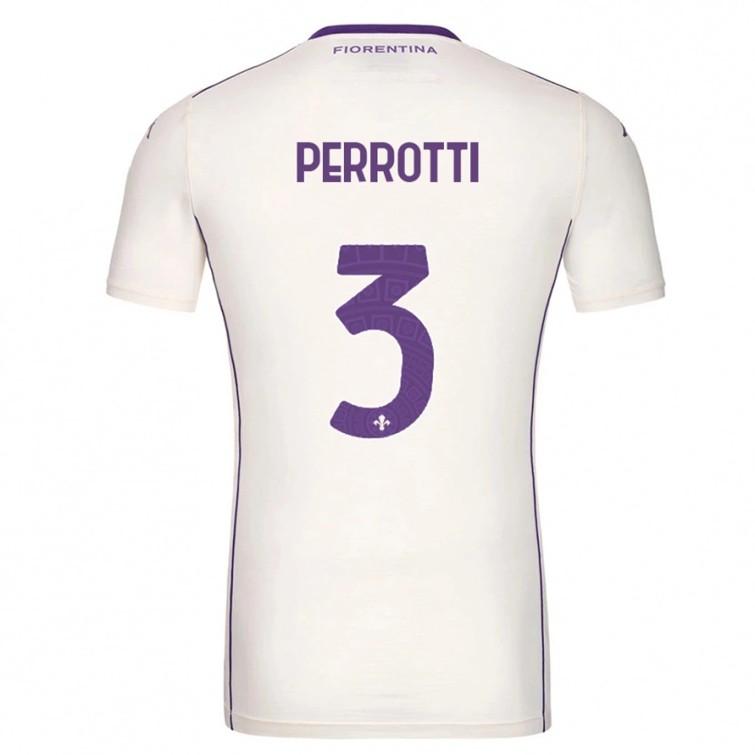 DanxenレディースAlessandro Perrotti#3ホワイト パープル レッドアウェイシャツ2025/26ジャージーユニフォーム