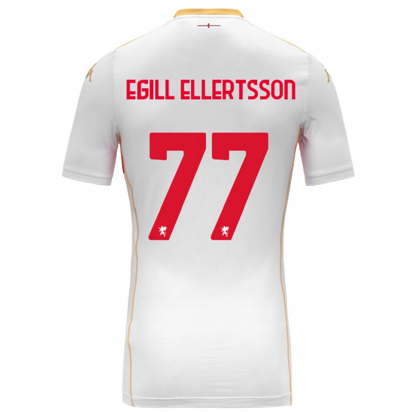 Danxenレディースミカエル・エギル・エラートソン#77ホワイト レッドアウェイシャツ2025/26ジャージーユニフォーム