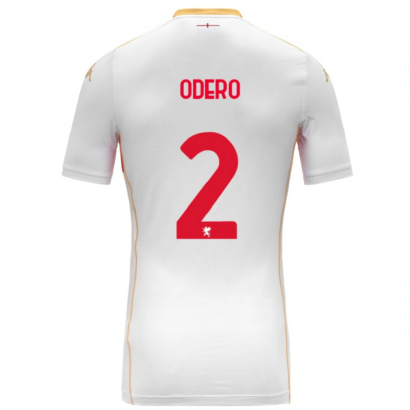 DanxenレディースMartino Odero#2ホワイト レッドアウェイシャツ2025/26ジャージーユニフォーム