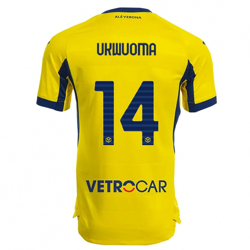 DanxenレディースBright Ukwuoma#14イエロー ネイビーアウェイシャツ2025/26ジャージーユニフォーム