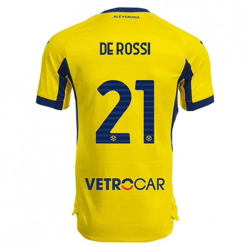 Danxenレディースミケーレ・デ・ロッシ#21イエロー ネイビーアウェイシャツ2025/26ジャージーユニフォーム
