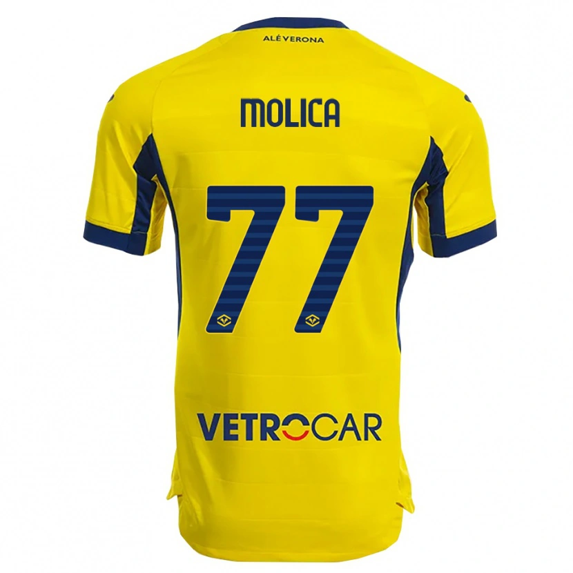 DanxenレディースFrancesco Molica#77イエロー ネイビーアウェイシャツ2025/26ジャージーユニフォーム